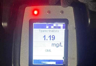 Alcooltestul a indicat 1,19 alcool în sânge FOTO: X