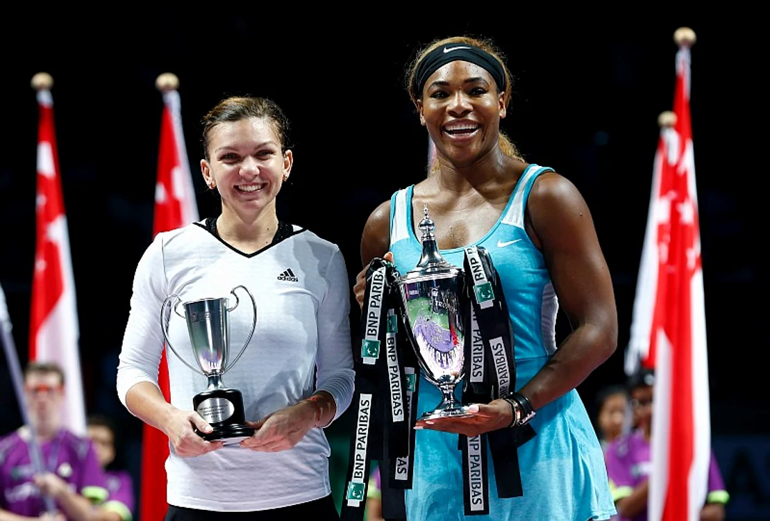 În 2014, după ce a învins-o în grupă cu 6-0, 6-2, Simona Halep s-a înclinat în finală în fața Serenei WilliamsFoto: Guliver / GettyImages