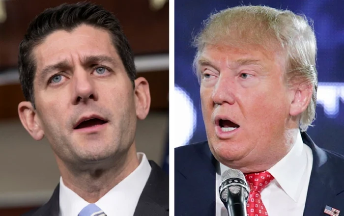 Paul Ryan (stânga) şi Donald Trump FOTO politifact.com