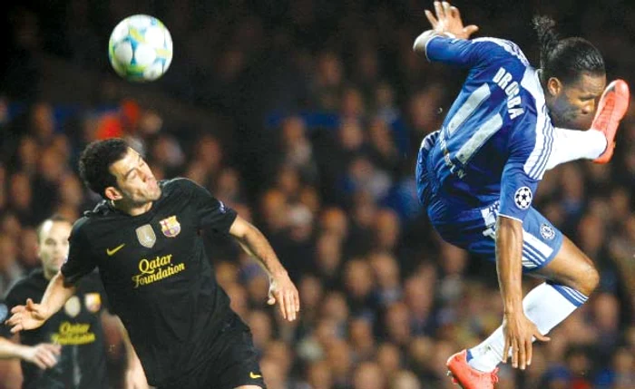 Drogba (dreapta) a marcat la singurul şut pe poartă al lui Chelsea