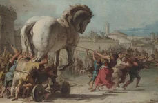 Calul Troian. Pictură de Giovanni Domenico Tiepolo