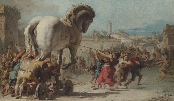Calul Troian. Pictură de Giovanni Domenico Tiepolo