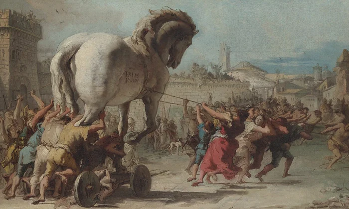 Calul Troian. Pictură de Giovanni Domenico Tiepolo