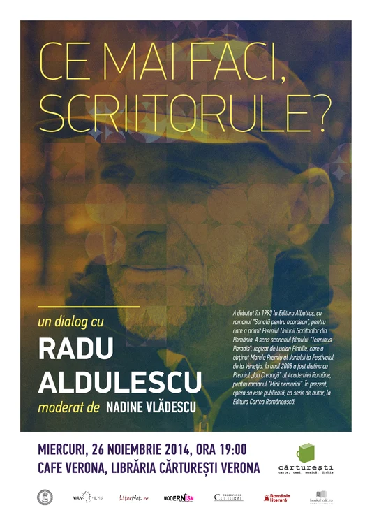 „Ce mai faci, scriitorule?“ – cu Radu Aldulescu jpeg