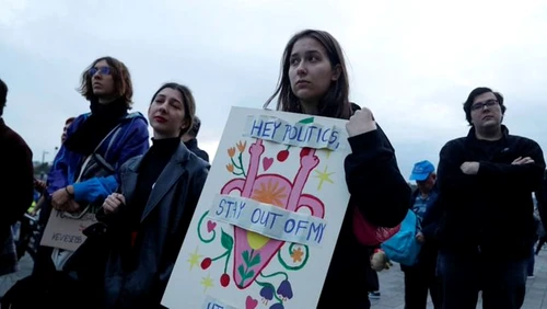 Manifestanți în Ungaria / Foto Twitter / Andy Vermau