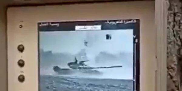 Momentul în care un tanc rusesc este distrus de o rachetă Stugna-P  foto captura video