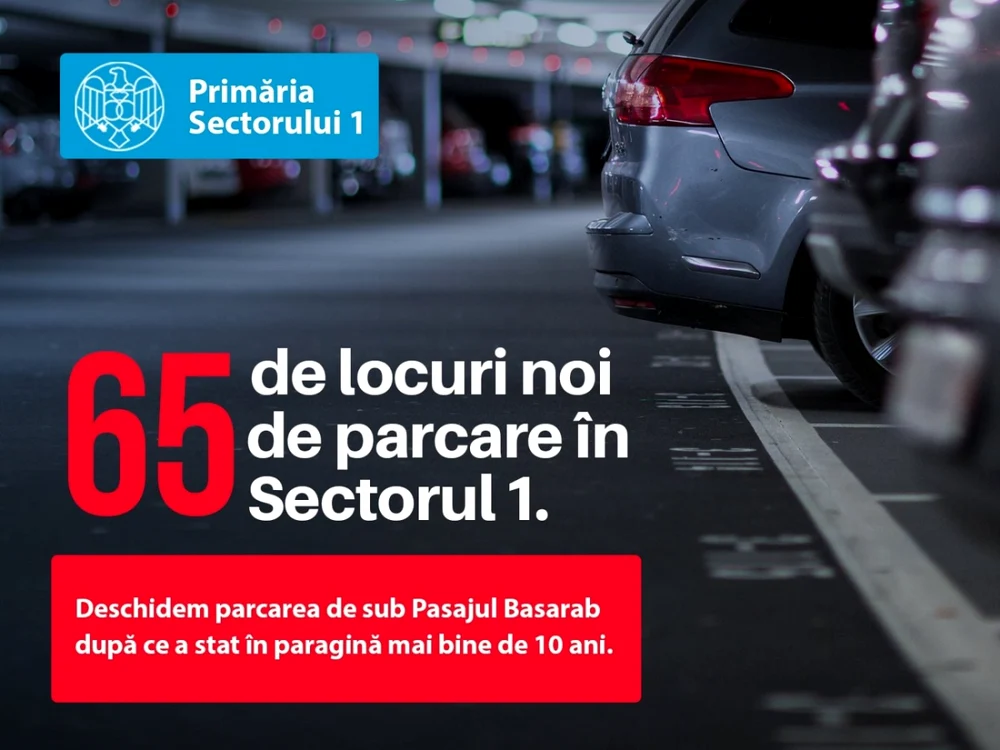 Parcarea de sub pasajul Basarab se redeschide după 10 ani FOTO Facebook/Clotilde Armand