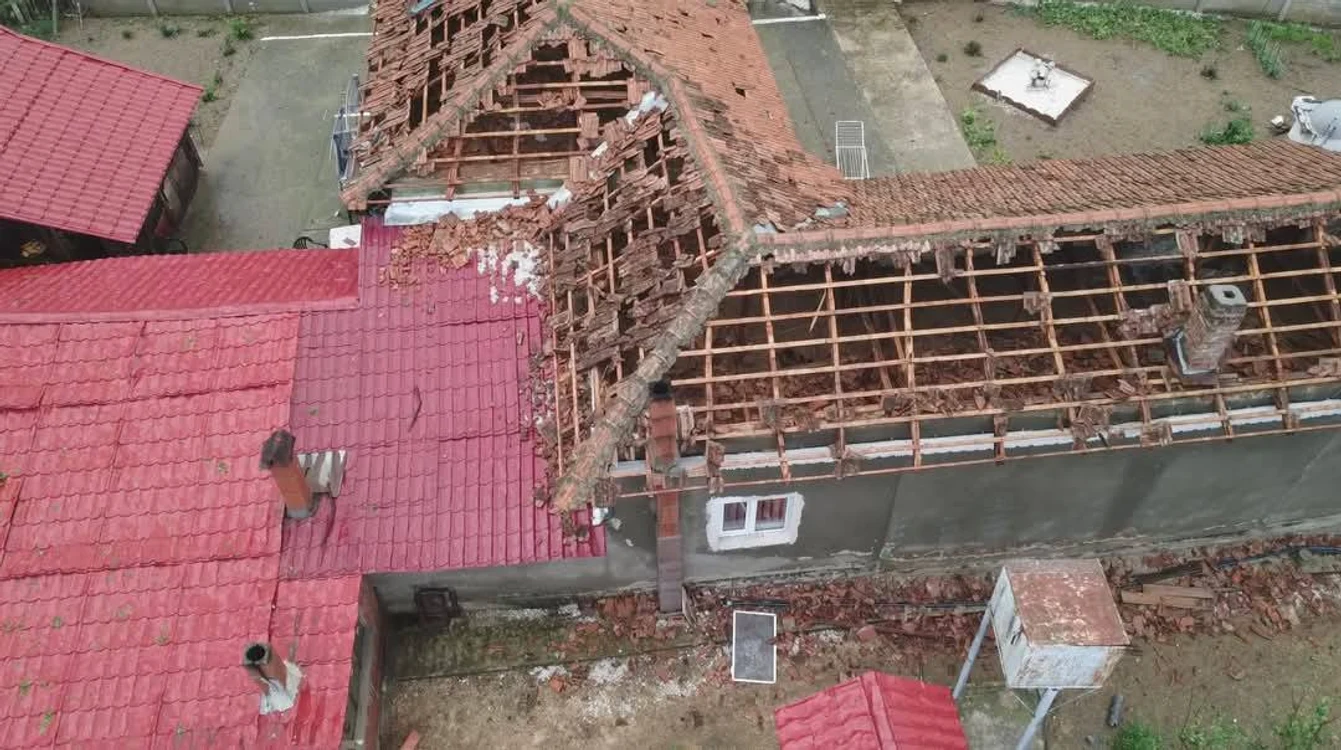 Grindina a făcut prăpăd în Mehedinți FOTO: Radioteleviziunea Severin