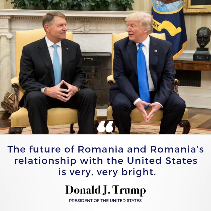 Fotografie postata pe Facebook de Donald Trump dupa intrevederea cu Klaus Iohannis FOTO Facebook Donald J. Trump