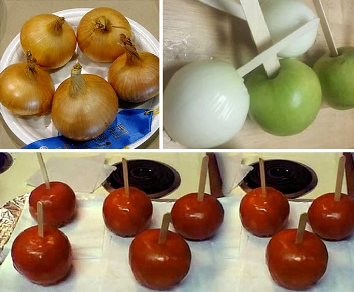 Ceapă pe post de măr glazurat