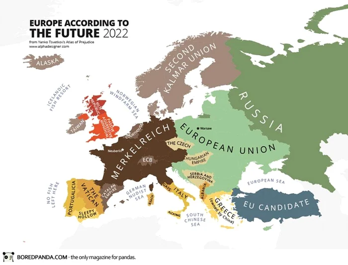 Cum va arăta Europa în anul 2022 în viziunea artistului grafic Yanko Tsvetkov