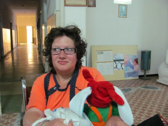 Ana-Maria Modiga, la ieşirea din sala de travaliu FOTO Sabina Ghiorghe