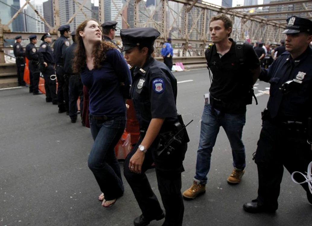700 de protestatari au fost arestaţi pe Wall Street FOTO: Reuters
