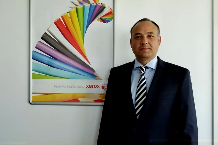 Gabriel Pantelimon, la sediul Xerox din România. FOTO Răzvan Băltăreţu/Adevărul