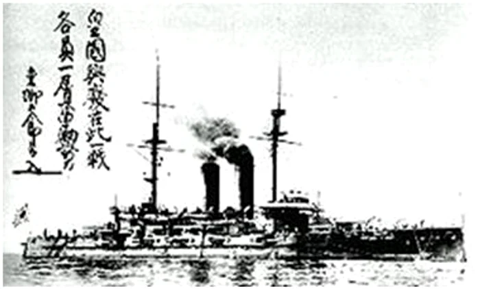 Fig. 5: Crucișătorul japonez Mikasa a fost nava amiral a flotei nipone în Bătălia de la Tsushima din 1905