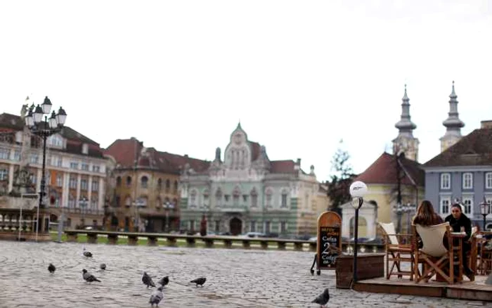 Piaţa Unirii, una din principalele atracţii ale Timişoarei. FOTO: Horia Călăceanu