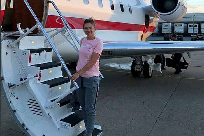 
    Simona Halep a mers la Cincinnati cu un avion privatFOTO: Instagram  