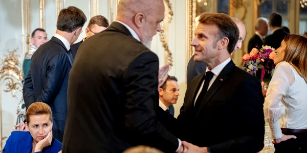 Edi Rama și Emmanuel Macron FOTO AFP