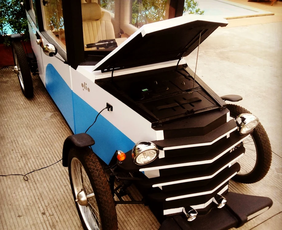 Qlio Velo velomobil autonom bicicleta electrica motor