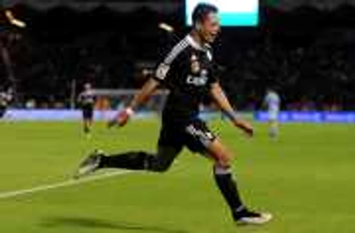 Javier Hernandez „Chicharito” exultă după ce a înscris al patrulea gol al Realului în meciul contra Celtei Vigo FOTO Denis Doyle/Getty Images