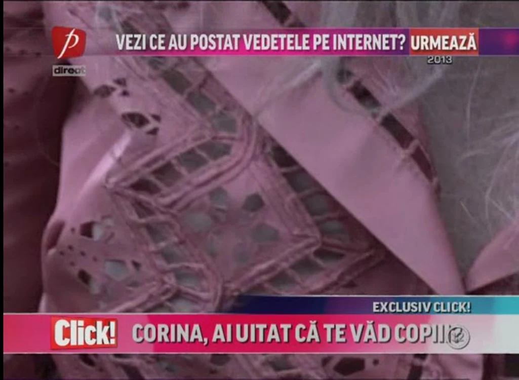 Anul trecut cei mici au putut vedea sânii Corinei prin rochia purtată la un eveniment caritabil
