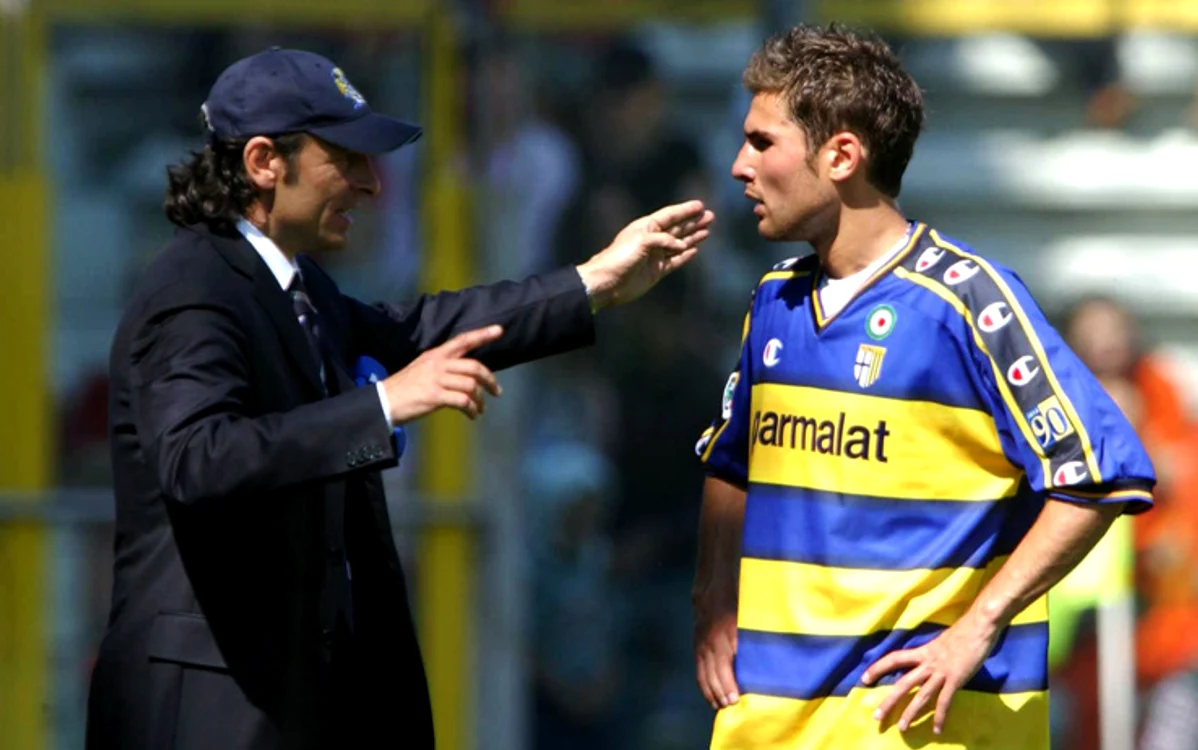 Cesare Prandelli și Mutu la Parma FOTO Facebook/We Love Parma 