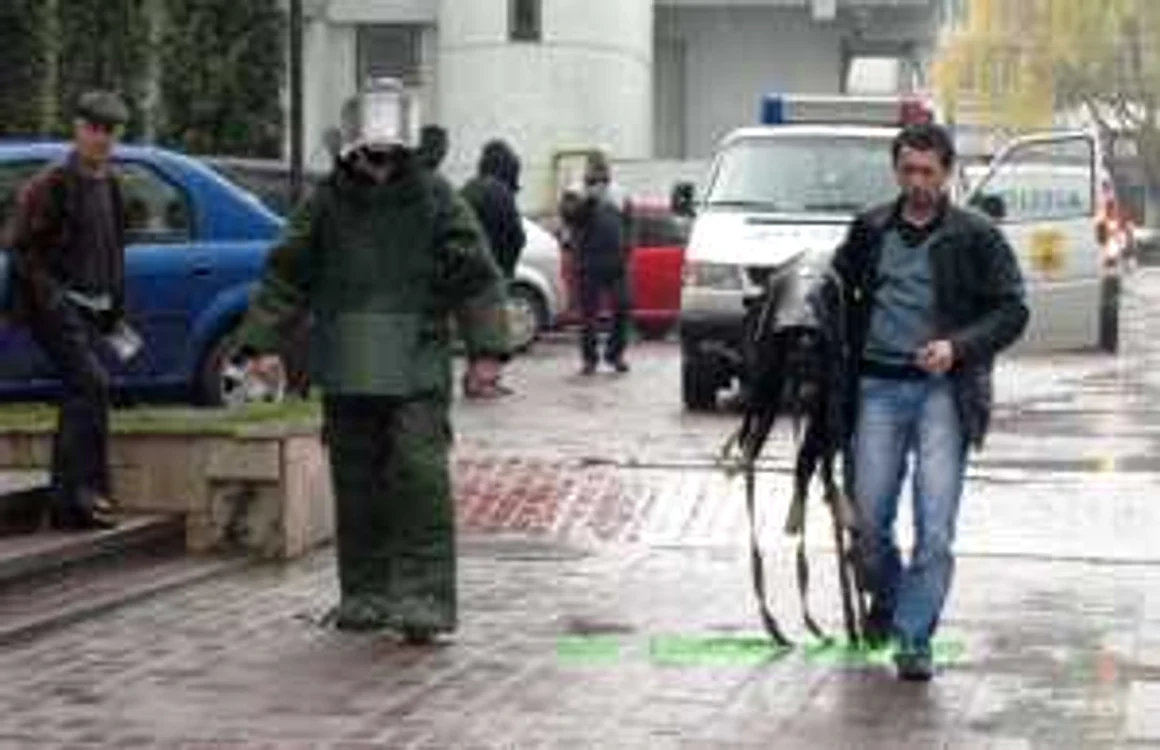 Dispozitivul suspect a fost ridicat de pirotehnişti. Foto: D.G.