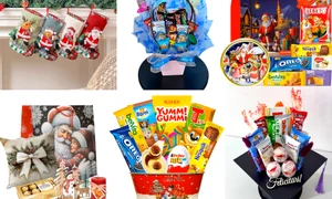 Cadouri dulci pentru copii Moș Nicolae și Crăciun 2025 – Pachete festive eMAG sub 50 lei Colaj eMAG jpg