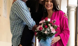 Tily Niculae (34 de ani) alături de soțul Dragoș Popescu (44 de ani) și de fiica lor, Sofia (8 ani) jpeg