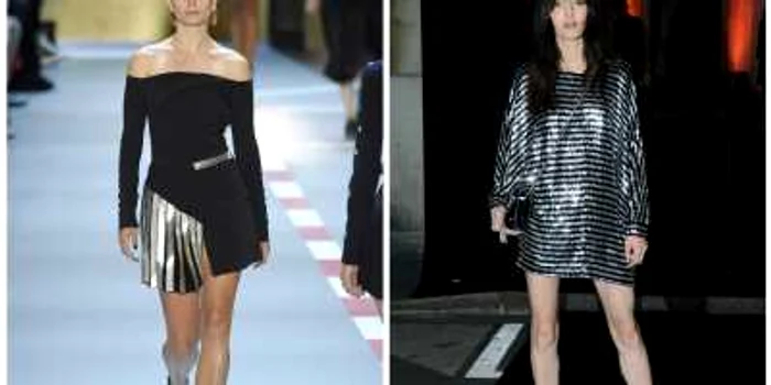 Andreea Diaconu pentru Mugler/ Irina Lăzăreanu/ Săptămâna Modei de la Paris FOTO Getty