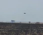 Incendiu de vegetație în apropierea localității Berceni /FOTO: ISU București-Ilfov