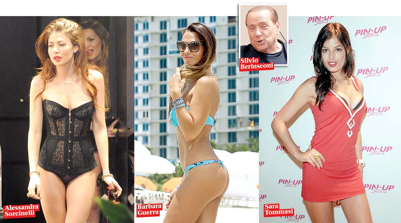 
    Alessandra Sorcinelli, Barbara Guerra şi Sara Tommasi, plătite cu 120.000 € pentru a merge la orgiile lui Silvio BerlusconiFoto: Guliver, Splashnews, Facebook  