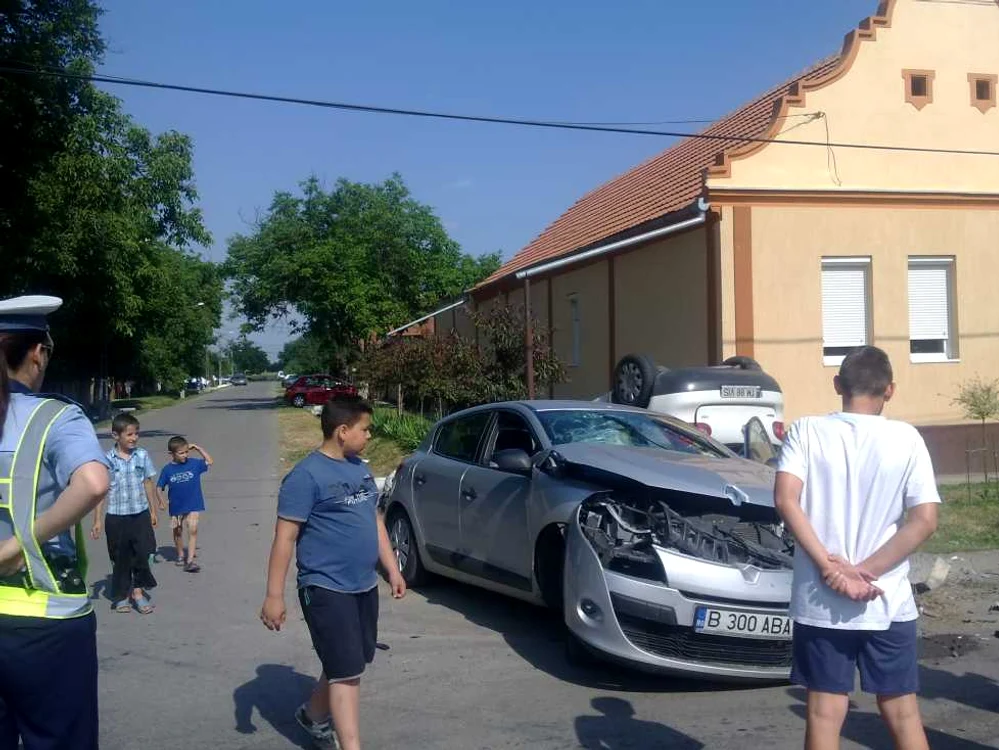 Timişoara: Accident spectaculos