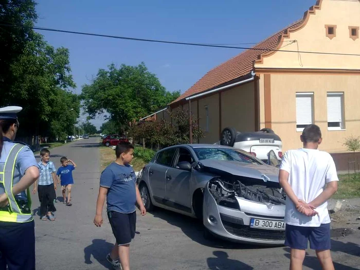 Timişoara: Accident spectaculos