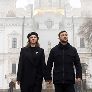 Volodimir Zelenski și soția sa, Olena FOTO AFP