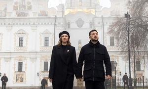 Volodimir Zelenski și soția sa, Olena FOTO AFP