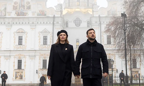 Volodimir Zelenski și soția sa, Olena FOTO AFP