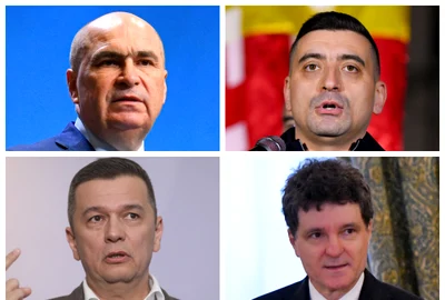 Ilie Bolojan, George Simion, Sorin Grindeanu, Nicușor Dan / FOTO Mediafax Foto