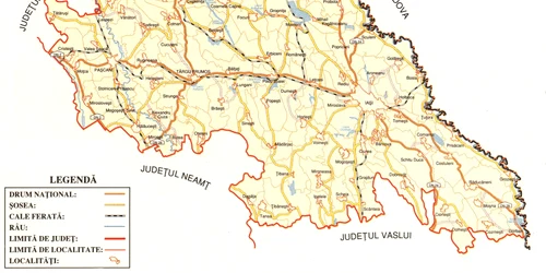 Harta judeţului Iaşi