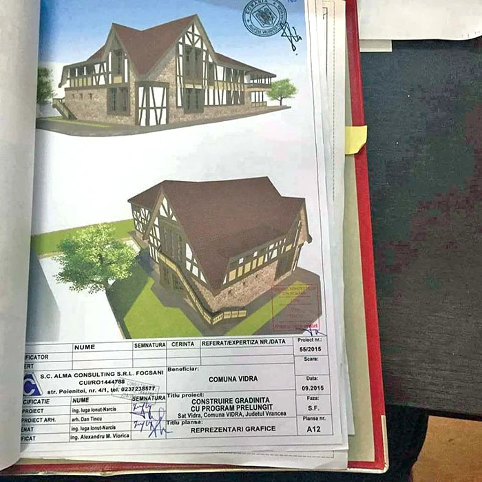 Grădiniţa din Vidra,  cum arată pe hârtie...