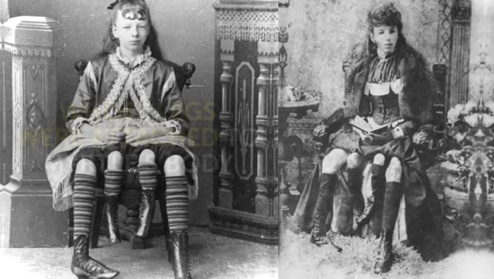 Josephine Myrtle Corbin, femeia cu patru picioare / Foto: Colaj captură video