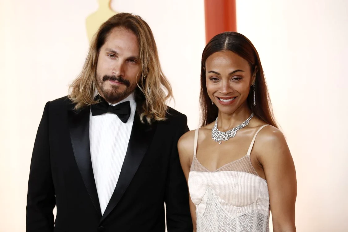 Zoe Saldana a fost însoțită de soțul ei, Marco Perego Saldana (foto: EPA)