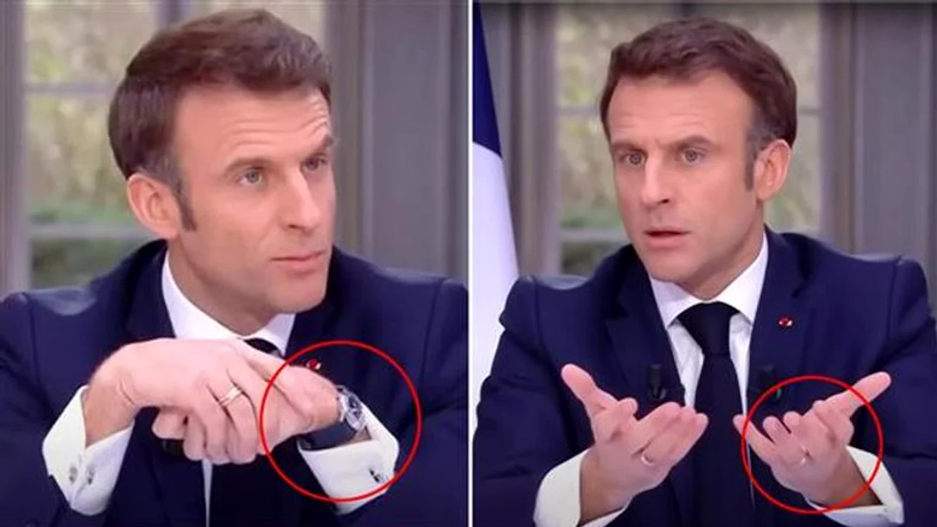 Emmanuel Macron, uite ceasul, nu e ceasul FOTO Twitter 