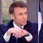 Emmanuel Macron, uite ceasul, nu e ceasul FOTO Twitter 