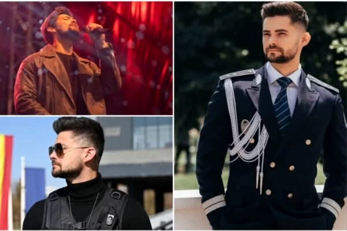 Acesta cânta într-o formație de rock. FOTO: FB/Polițiștii au umor