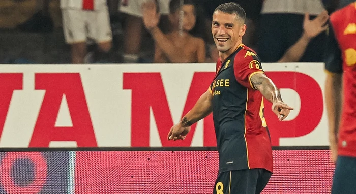 Nicușor Stanciu a marcat la primul meci pentru Grifon. Foto X/ Genoa CFC