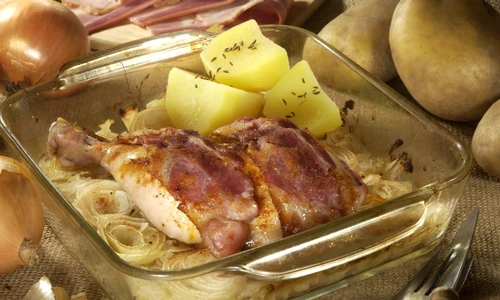 Chicken Baked with Sauerkraut and Bacon jpeg