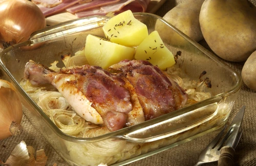 Chicken Baked with Sauerkraut and Bacon jpeg