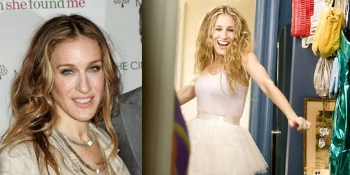 Sarah Jessica Parker şi Carrie Bradshaw din serialul "Sex and the city"