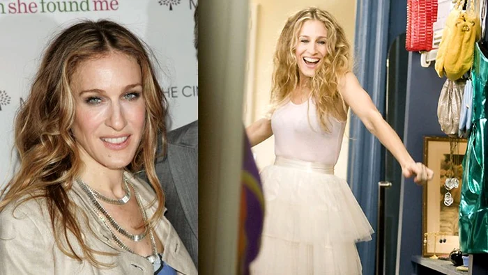 Sarah Jessica Parker şi Carrie Bradshaw din serialul "Sex and the city"